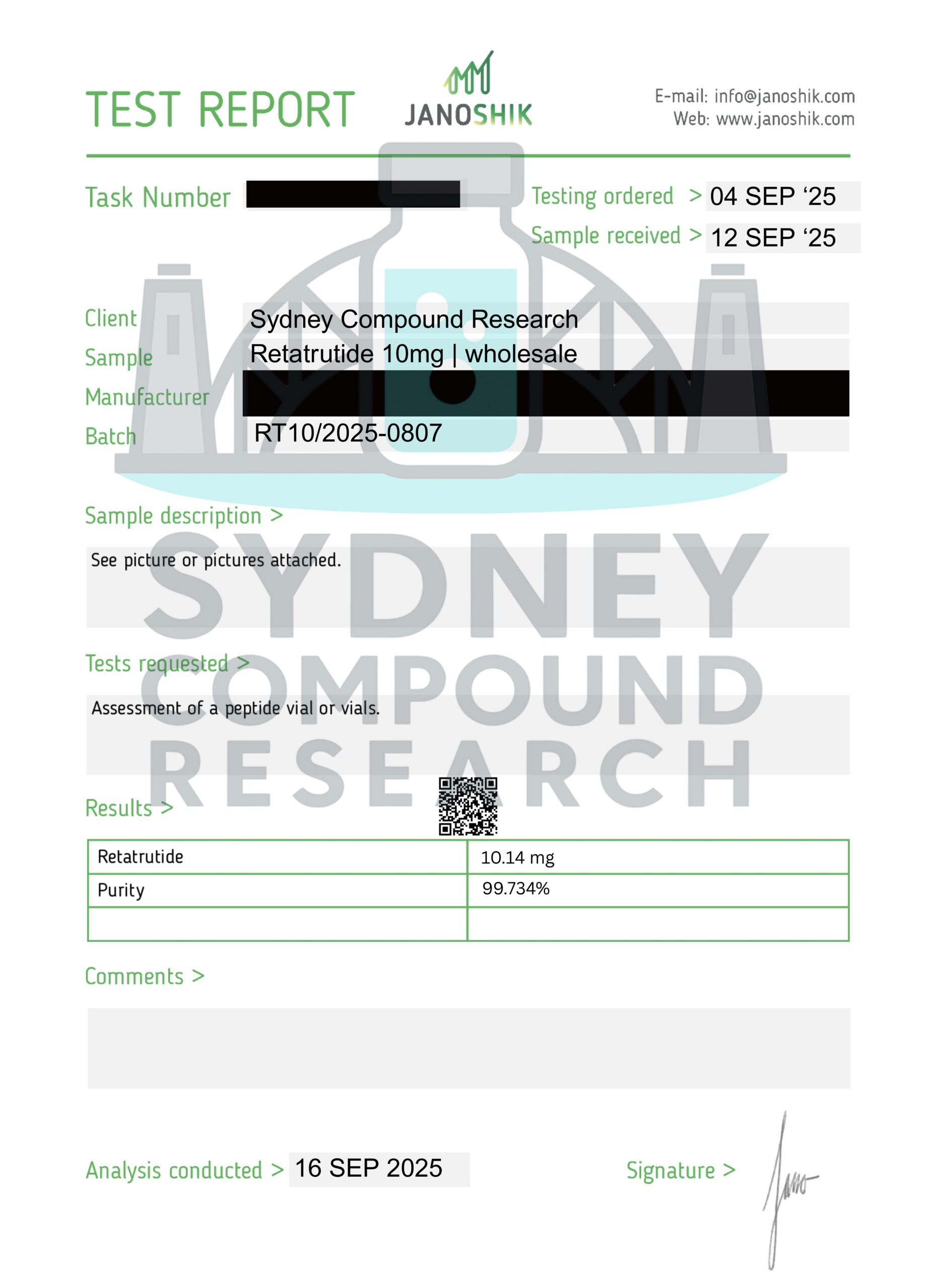 Sydney Compound Research – 1