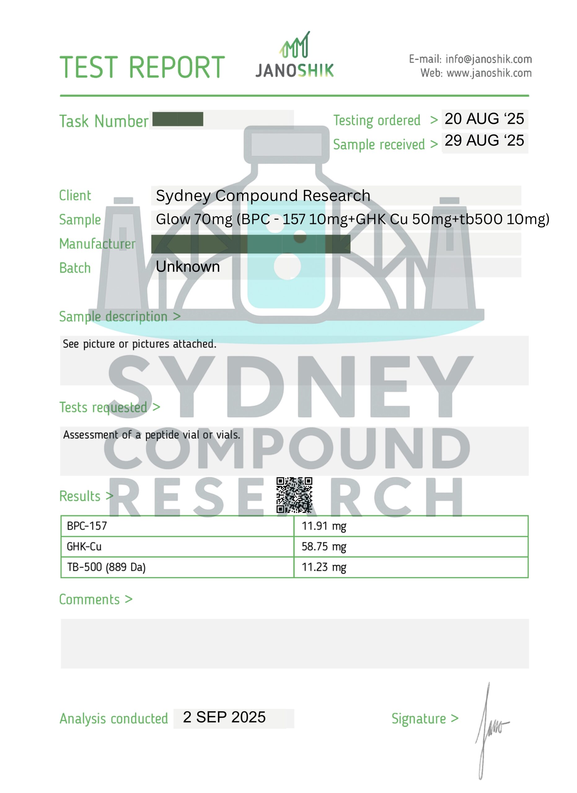 Sydney Compound Research – 1