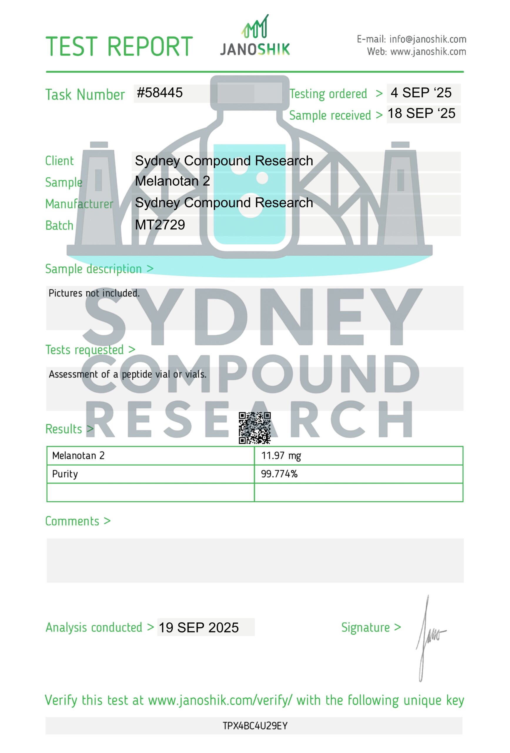 Sydney Compound Research - 1